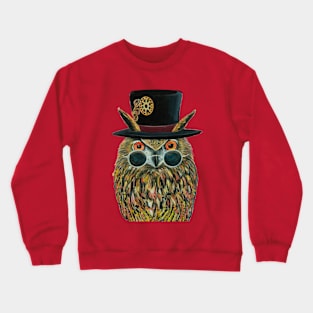 Professor Owl The Steampunk Scientist Crewneck Sweatshirt